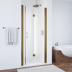 Душевая дверь в нишу Vegas Glass GPS 0090 05 10 профиль бронза, стекло сатин