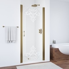 Душевая дверь в нишу Vegas Glass EP 0070 05 D2 профиль бронза, стекло ARTDECO D2