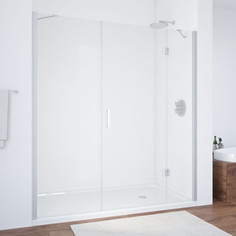 Душевая дверь в нишу Vegas Glass AFP-F 170 07 01 R правая, профиль матовый хром, стекло прозрачное