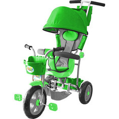 Велосипед 3-х колесный GALAXY Л001 Лучик с капюшоном зеленый