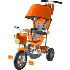 Велосипед 3-х колесный GALAXY Л001 Лучик с капюшоном оранжевый