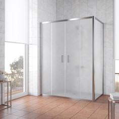 Душевой уголок Vegas Glass Z2P+ZPV 190*90 08 10 профиль глянцевый хром, стекло сатин