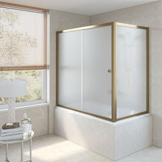 Душевая шторка на ванну Vegas Glass ZV+ZVF 150*75 05 10 профиль бронза стекло сатин