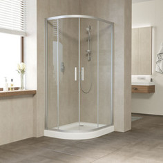 Душевой уголок Vegas Glass ZS-F 90*80 07 01 профиль матовый хром, стекло прозрачное