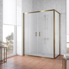 Душевой уголок Vegas Glass Z2P+ZPV 150*70 05 10 профиль бронза, стекло сатин