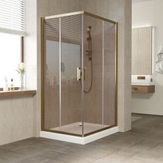 Душевой уголок Vegas Glass ZA 120*90 05 05 профиль бронза, стекло бронза