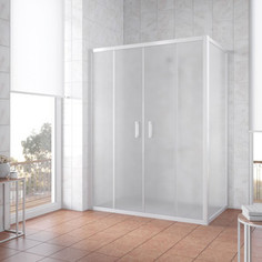 Душевой уголок Vegas Glass Z2P+ZPV 210*70 01 10 профиль белый, стекло сатин