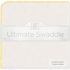 Фланелевая пеленка SwaddleDesigns Organic Natural w/Yellow (SD-004Y)