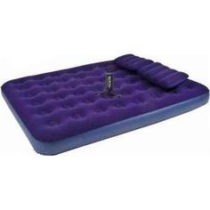 Кровать Relax Flocked air bed queen насос+2подушки 203х152х22 JL021470N