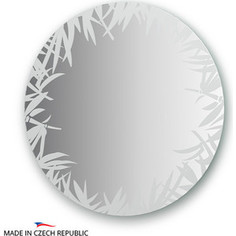 Зеркало FBS Artistica D60 см, с орнаментом - осока, вертикальное или горизонтальное (CZ 0743)