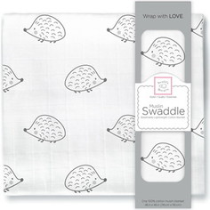 Пеленка муслиновая SwaddleDesigns Black Hedgehog