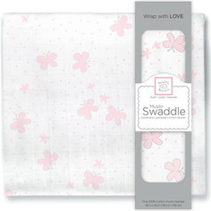 Пеленка муслиновая SwaddleDesigns Pstl Pink Butterflies