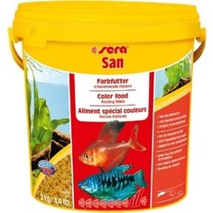 Корм SERA SAN Color Food Floating Flakes плавающие хлопья усиление окраски для рыб 10л (2кг)