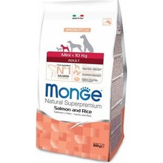 Сухой корм Monge Speciality Line Adult Dog Mini Salmon and Rice с лососем и рисом для взрослых собак мелких пород 800г