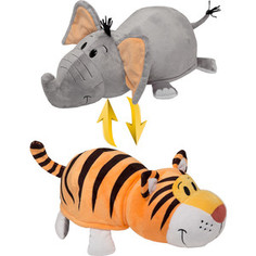 Мягкая игрушка 1Toy Вывернушка 40 см 2в1 Тигр-Слон (Т10931)