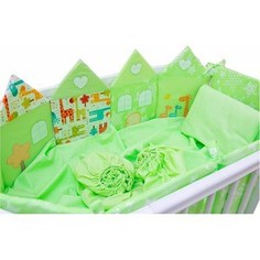 Комплект в кроватку Valle Grace зеленый 7 пр. (VA92461)
