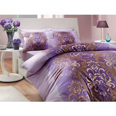 Комплект постельного белья Hobby home collection 2-х сп, ранфорс, Almeda, фиолетовый (1501000615)