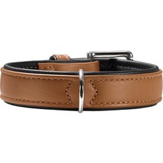 Ошейник Hunter Collar Canadian Elk 55 (42-48см) кожа лося коньячно-черный для собак