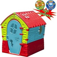 Домик игровой Marian Plast (Palplay) Лилипут (желтый, красный, синий) со светом и музыкой 6801