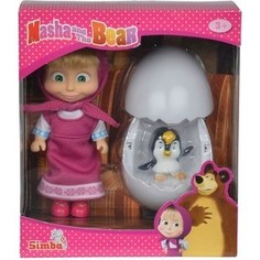 Simba Кукла Маша с пингвиненком в яйце, 12 см., 6/72 (9301003)