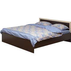 Кровать двойная Олимп 21.54-01 венге/дуб линдберг 180x200