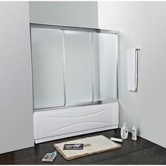 Шторка для ванной Cezares FAMILY-B-V-3-170/140-P-Cr профиль хром, стекло рифленое