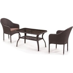 Комплект мебели из искусственного ротанга Afina garden ST20B/S20B-1 brown (2+1)