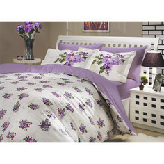 Комплект постельного белья Hobby home collection 2-х сп, поплин, Paris Spring, лиловый (1501000680)
