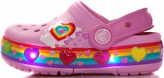 Шлепанцы для девочек Crocs Crocband Fun Lab Lights
