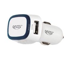 Автомобильное зарядное устройство GINZZU GA-4415UW, 2xUSB, 3.1A, белый