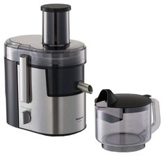 Соковыжималка PANASONIC MJ-DJ01STQ, центробежная, серебристый и черный