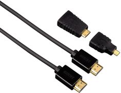 Кабель видео HAMA H-54561, HDMI (m) - HDMI (m) , ver 1.4, 1.5м, GOLD черный [00054561]