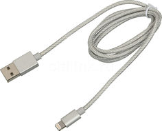 Кабель CACTUS CS-ACSC08, Lightning - USB 2.0, 1м, серебристый