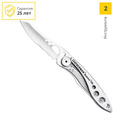 Складной нож LEATHERMAN Skeletool Kbx, серебристый [832382]