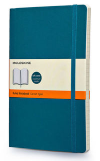 Блокнот Moleskine CLASSIC SOFT Large 130х210мм 192стр. линейка мягкая обложка бирюзовый [qp616b6]