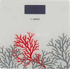 Напольные весы BOSCH PPW3301, до 180кг, цвет: белый/рисунок