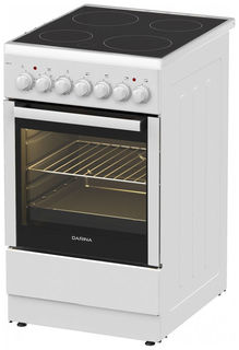 Электрическая плита DARINA 1F E 2615 W, стеклокерамика, белый