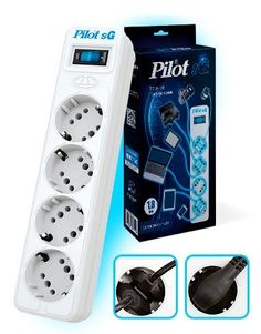 Сетевой фильтр PILOT SG 4x8, 7м, белый