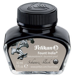 Флакон с чернилами Pelikan Fount India 78 (221143) черный чернила не смывающиеся 30мл для ручек перь