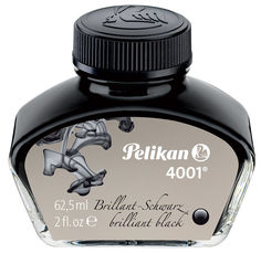 Флакон с чернилами Pelikan INK 4001 76 (329144) Brilliant Black чернила черный чернила 62.5мл для ру