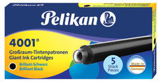 Картридж Pelikan INK 4001 GTP/5 (310615) Brilliant Black чернила для ручек перьевых (5шт)