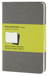 Блокнот Moleskine CAHIER JOURNAL POCKET 90x140мм обложка картон 64стр. нелинованный серый (3шт) [ch313]