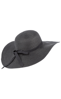 Черная соломенная шляпа Sophie Ramage