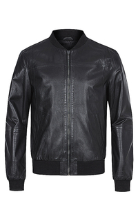 кожаная куртка-бомбер на молнии Urban Fashion for men