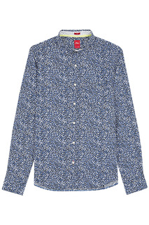 Хлопковая рубашка с принтом S.Oliver Casual Man