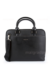 Черная сумка из натуральной кожи Malgrado