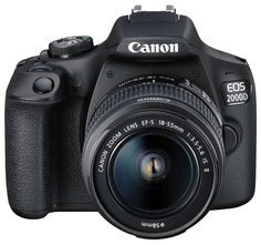 Зеркальный фотоаппарат Canon EOS 2000D 18-55 IS II (черный)