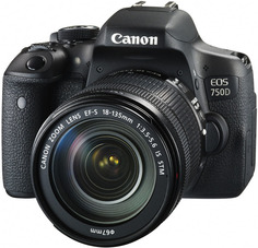 Зеркальный фотоаппарат Canon EOS 750D Kit 18-135 IS STM (черный)