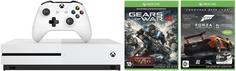 Игровая приставка Microsoft Xbox One S 500Gb + Gears of War 4 + Forza Motorsport 5 (белый)
