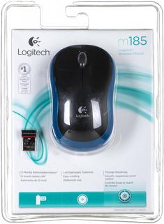 Мышь Logitech Wireless mouse M185 (синий)